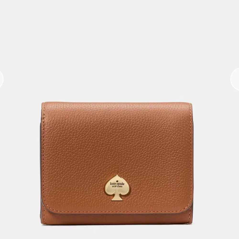 Kate Spade Kayla Small L-Zip Wallet Warm Gingerbread